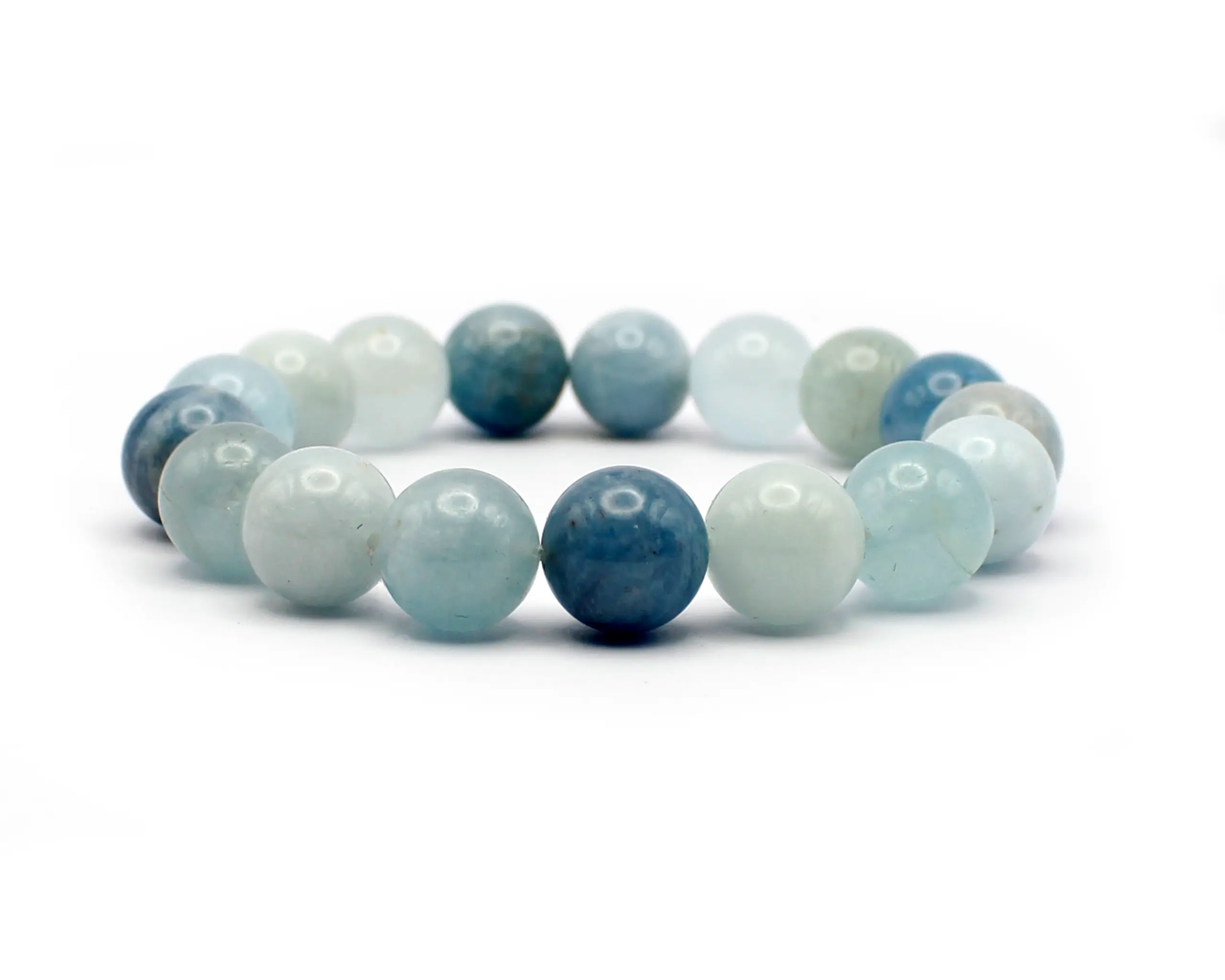 Armband aus Aquamarin 12mm