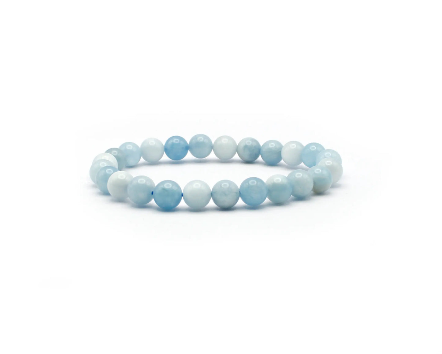 Armband aus Aquamarin Naturfarben 19 cm