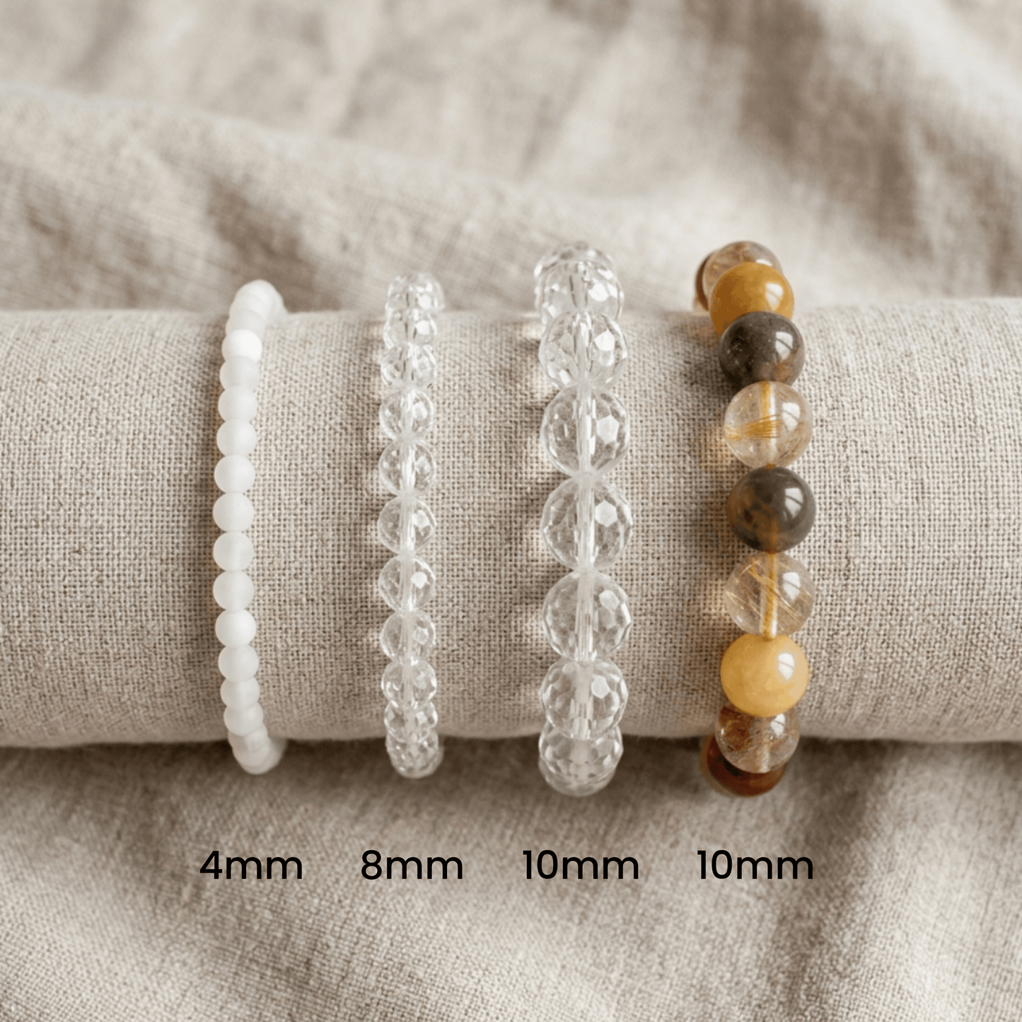 Bergkristall Armband Größenvergleich | Tiger Treasure