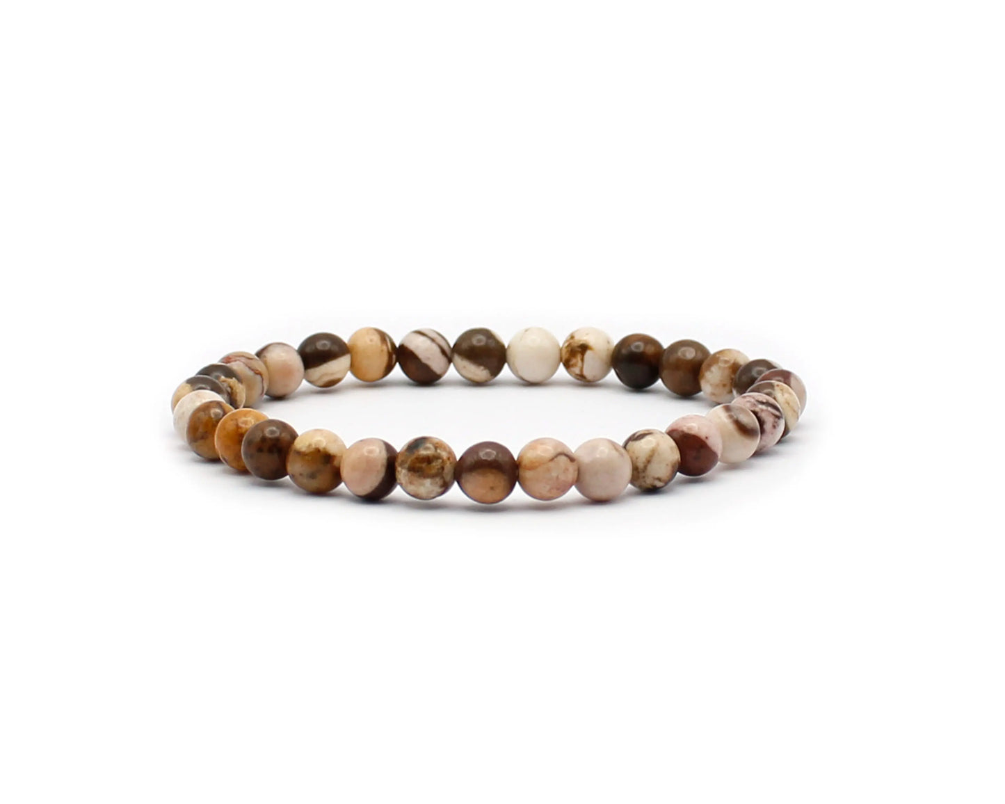 Cappuccino Jaspis Armband handgefertigt mit Edelsteinen aus Mexiko in 6 mm und 8 mm Schmuckstück für Erdung innere Ruhe und natürliche Eleganz Tiger Treasure - Qualität, inspiriert seit 1890