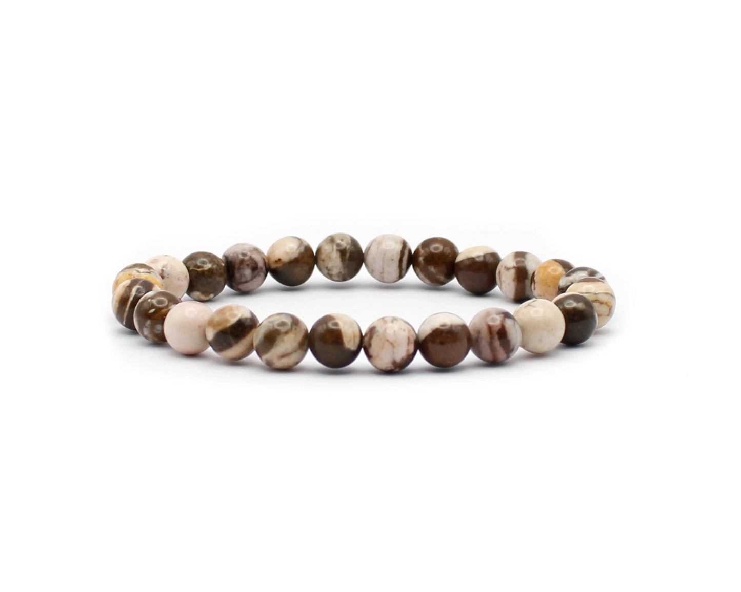 Cappuccino Jaspis Armband handgefertigt mit Edelsteinen aus Mexiko in 6 mm und 8 mm Schmuckstück für Erdung innere Ruhe und natürliche Eleganz Tiger Treasure - Qualität, inspiriert seit 1890