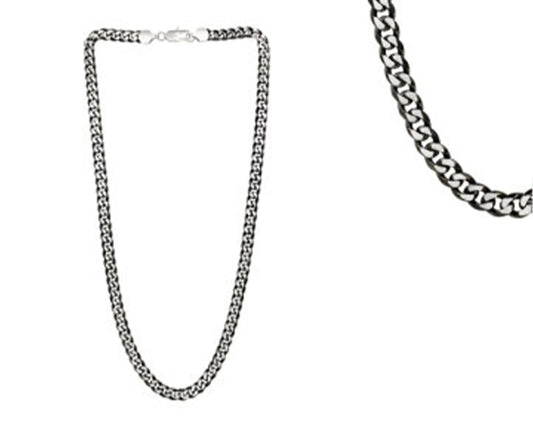 Edelstahl Panzer-Collier mit Karabiner, teilweise geschwärzt Tiger Treasure - Qualität, inspiriert seit 1890