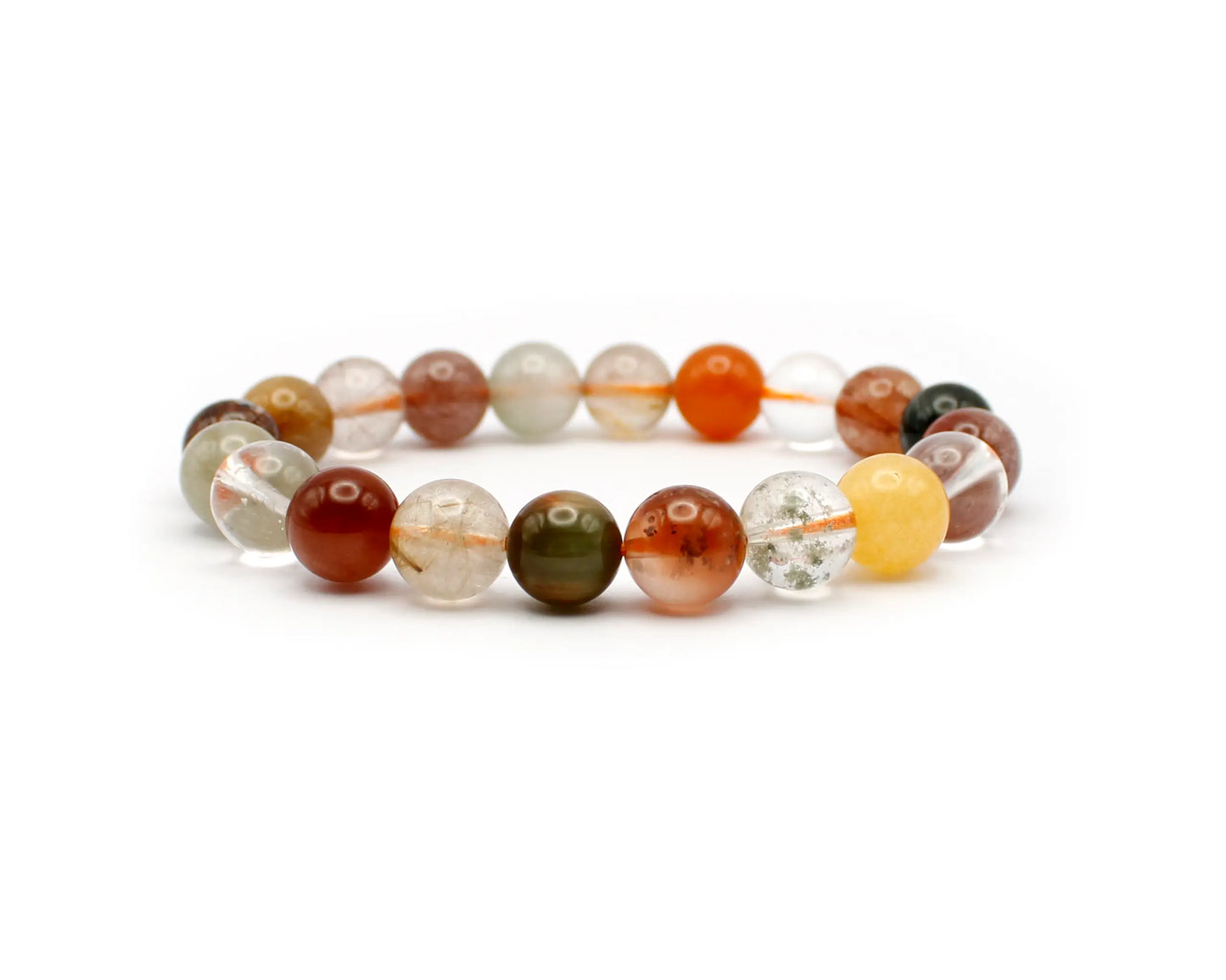 Multicolor-Armband aus Bergkristall und Rutil für Eleganz und Spiritualität