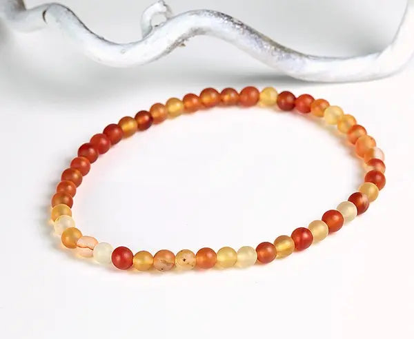 Carneol Armband 4mm gleichlaufend matt