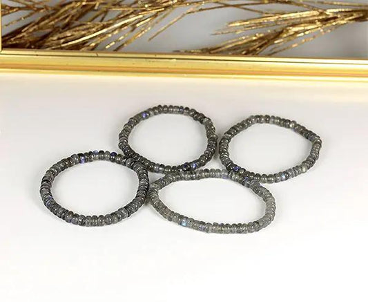 Labradorit Armband mit 5-6 mm Rondell-Edelsteinen