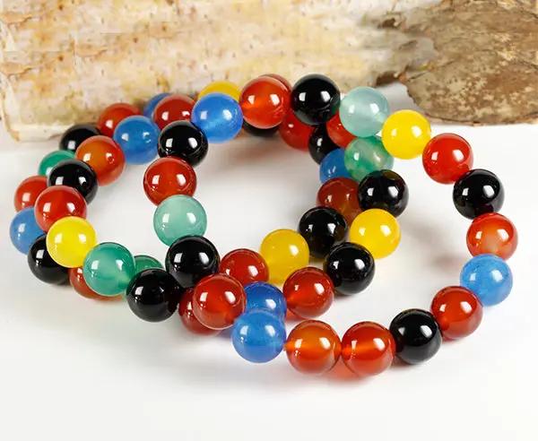 Multicolor Achat Armband mit 10mm Steinen