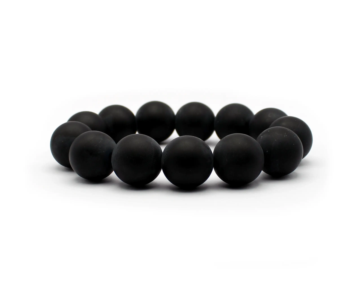 Schwarzes mattes Onyx Armband | Tiger Treasure