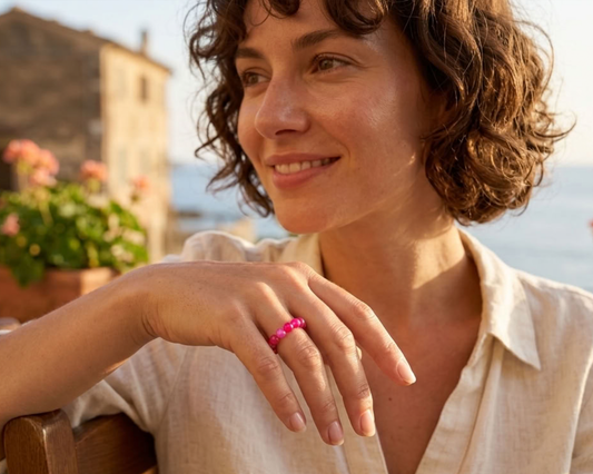 Pink Achat Ring - Tiger Treasure - Qualität, inspiriert seit 1890