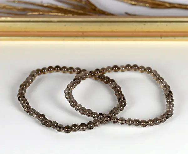 Rauchquarz Armband 4mm gleichlaufend