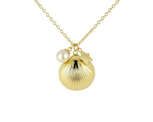 Silber Collier mit Süßwasserzuchtperle & Muschel-Anhänger Tiger Treasure - Qualität, inspiriert seit 1890