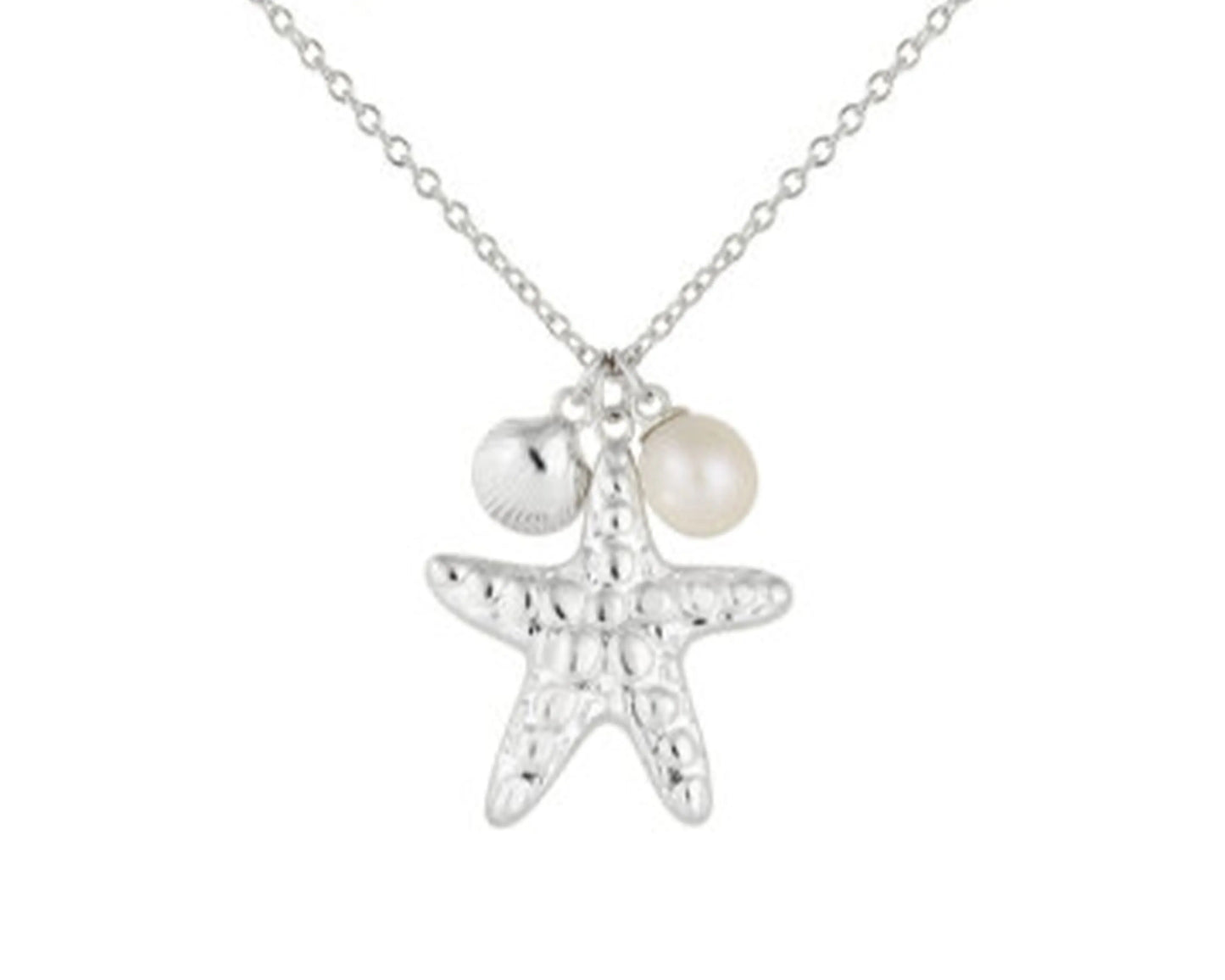 Silber Collier mit Süßwasserzuchtperle & Seestern-Anhänger Tiger Treasure - Qualität, inspiriert seit 1890