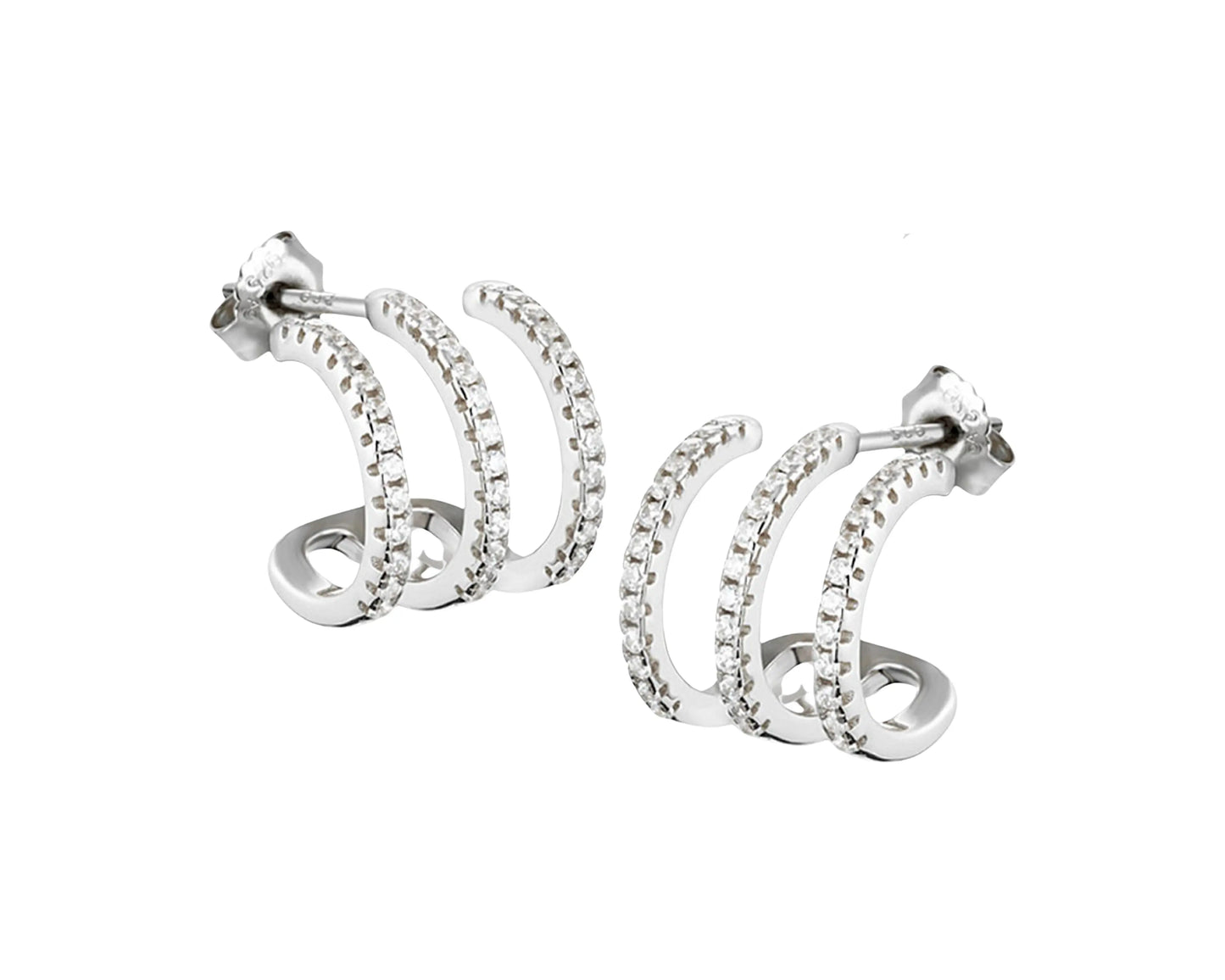 Boucles d'oreilles puces en argent