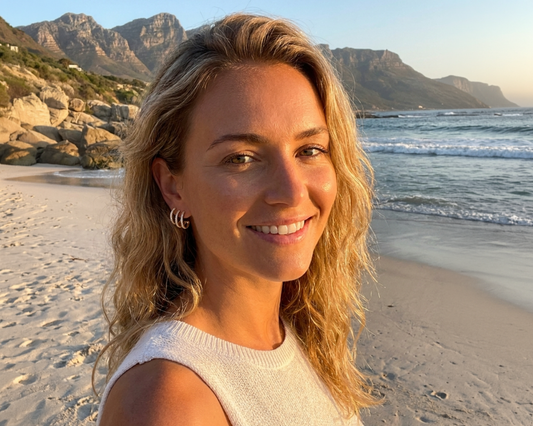 Silber-Ohrstecker 3-reihig vergoldet, handgefertigt | Tiger Treasure