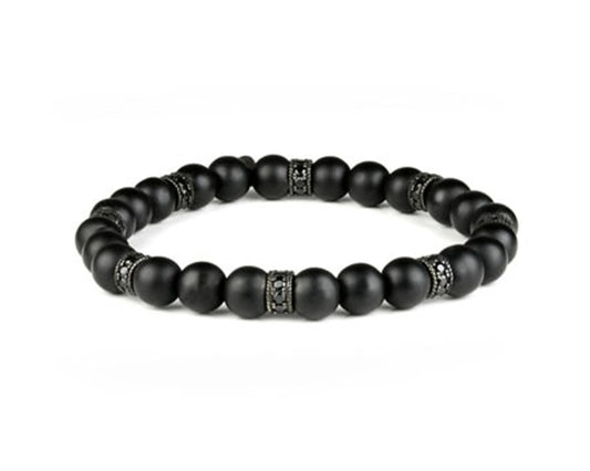 Silberarmband mit Onyx und schwarzen Zirkonia – Maskuline Eleganz in Perfektion Tiger Treasure - Qualität, inspiriert seit 1890