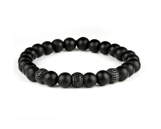 Silberarmband mit Onyx und schwarzen Zirkonia – Zeitlose Eleganz in maskulinem Design Tiger Treasure - Qualität, inspiriert seit 1890