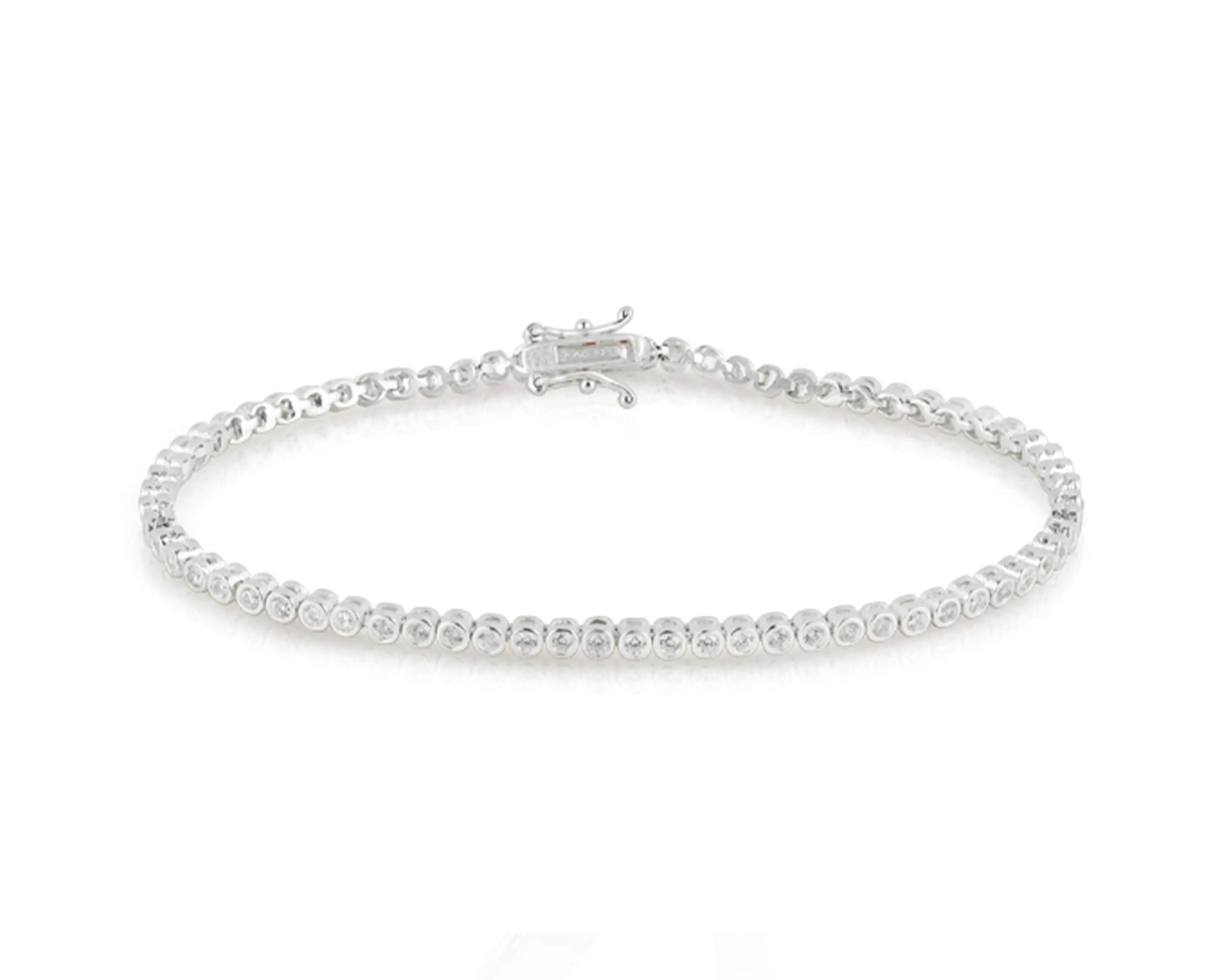 Silberarmband mit rund facettierten Zirkonia in Zargenfassung Tiger Treasure - Qualität, inspiriert seit 1890