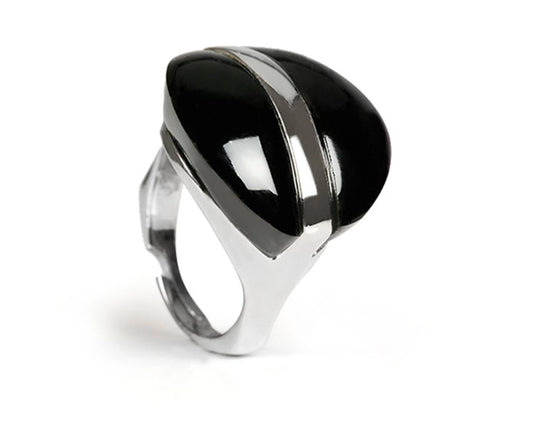 Silberring mit Onyx – zeitlose Eleganz und Symbol für Stärke Tiger Treasure - Qualität, inspiriert seit 1890