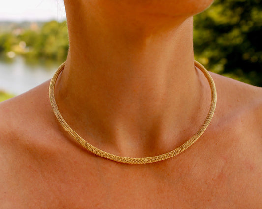 Stilvolles Collier aus Edelstahl und metallisiertem Polyester Tiger Treasure - Qualität, inspiriert seit 1890