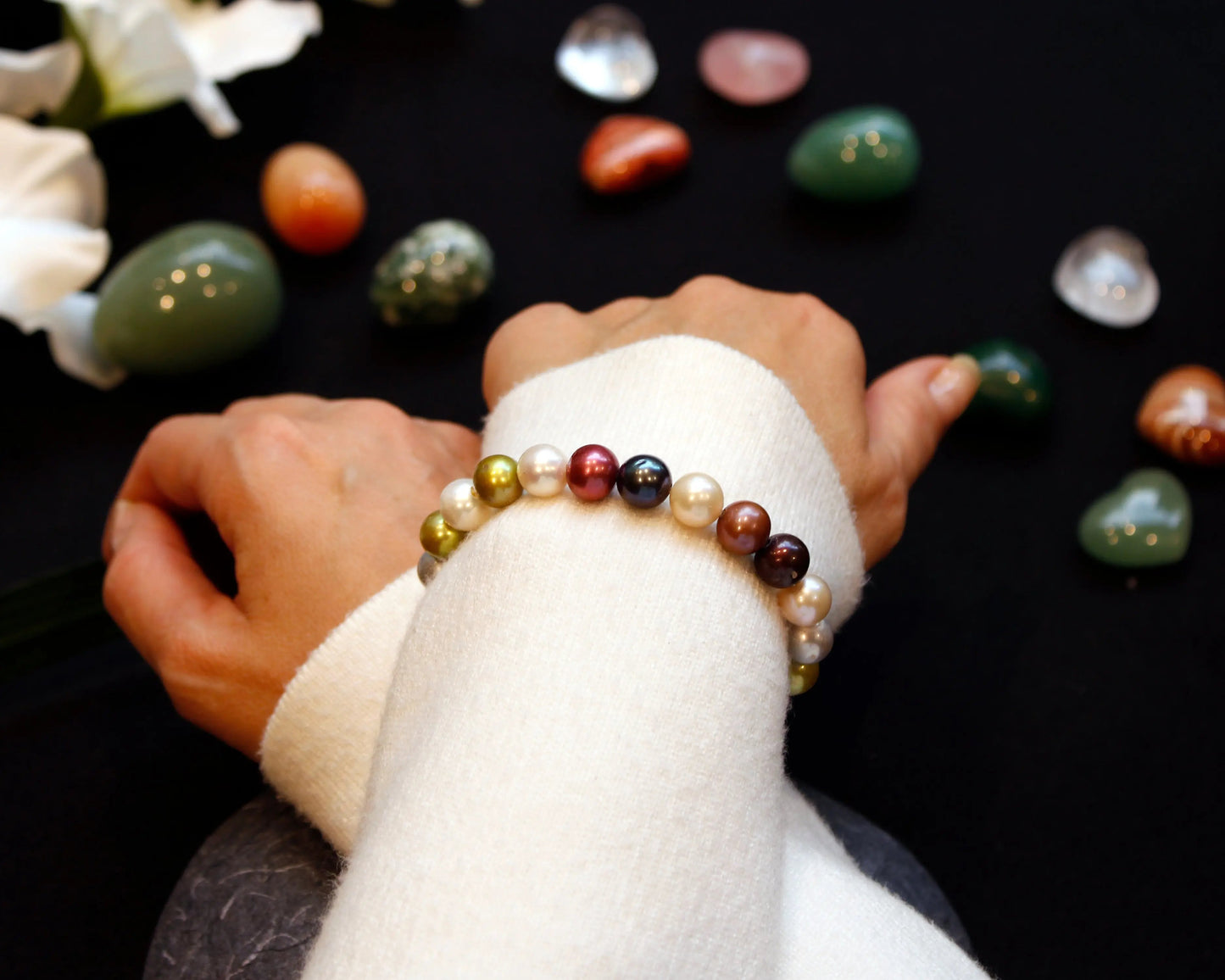 Süßwasser-Zuchtperlen Armband – natürliche Eleganz in multibunten Farbtönen Tiger Treasure - Qualität, inspiriert seit 1890