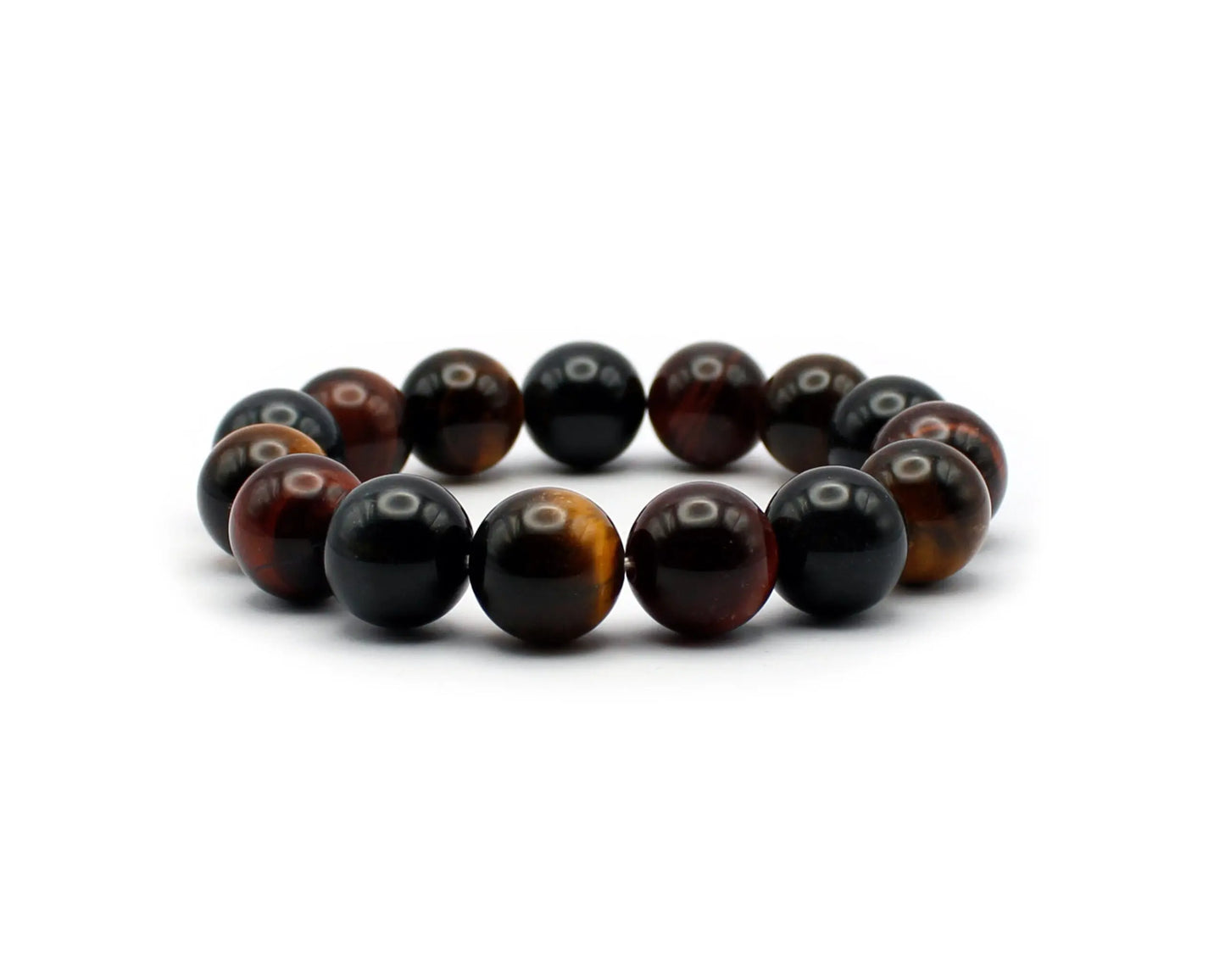 Multicolor Tigerauge Armband 19cm 14mm Steine