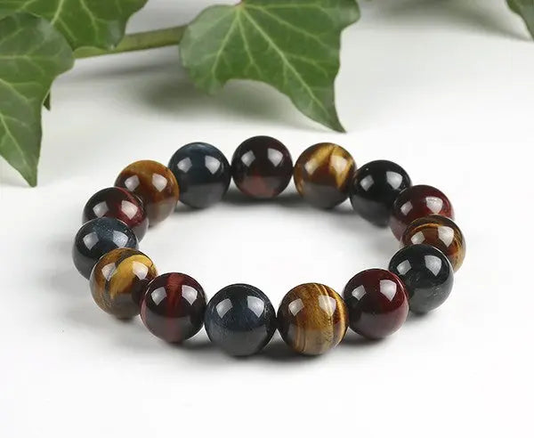 Multicolor Tigerauge Armband 19cm 14mm Steine