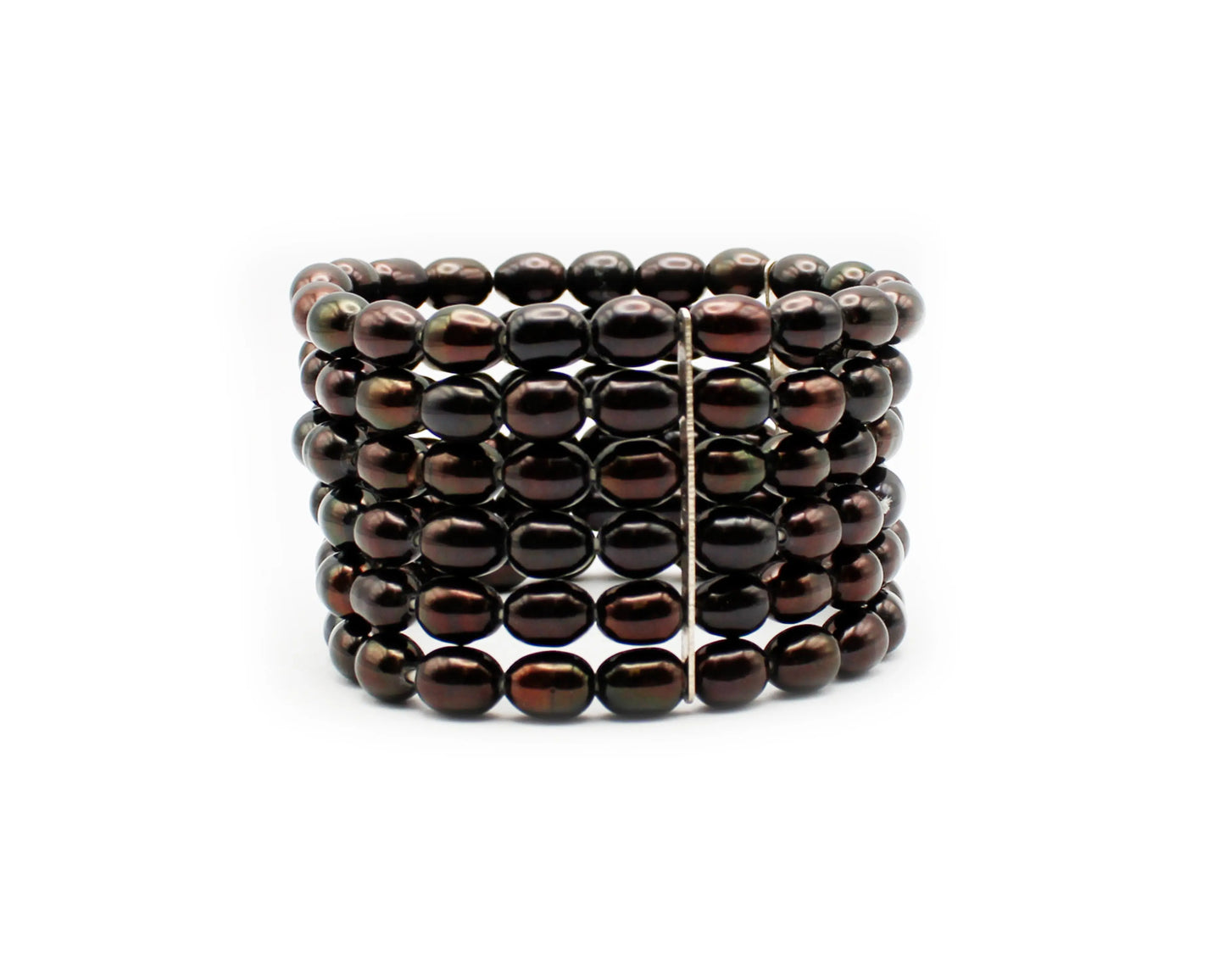 6-Reihiges Süßwasser-Zuchtperlen Armband Tiger Treasure- Qualität, inspiriert seit 1890