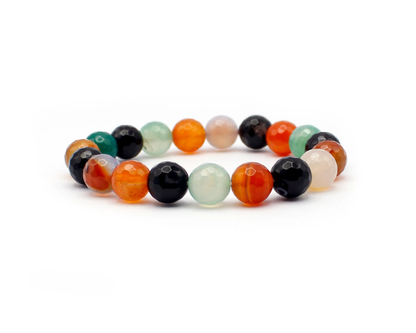 Achat Armband facettiert 10mm Multi-Color