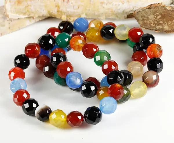 Achat Armband facettiert 10mm Multi-Color