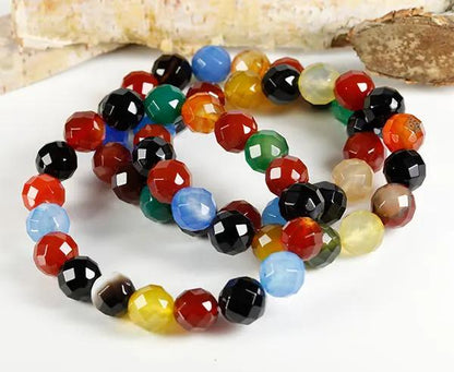 Achat Armband facettiert 10mm Multi-Color