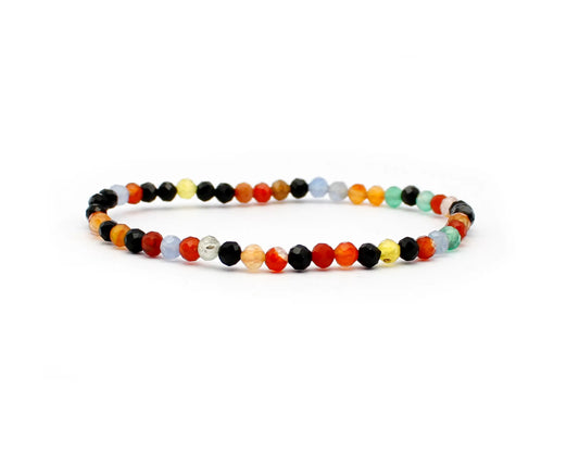 Achat Armband facettiert 4mm Multicolor
