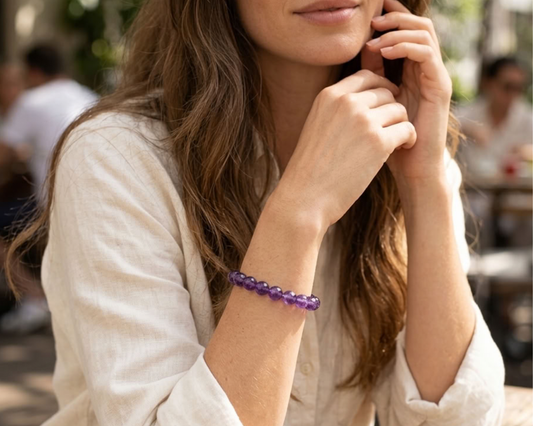 Amethyst Armband facettiert „Melon Cut“ - Tiger Treasure- Qualität, inspiriert seit 1890