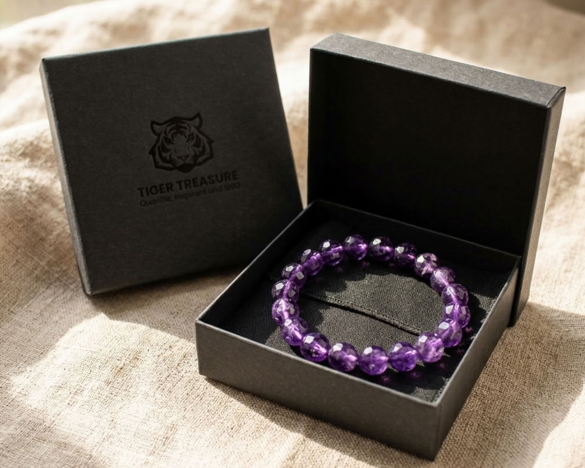 Amethyst Armband facettiert „Melon Cut“ - Tiger Treasure- Qualität, inspiriert seit 1890