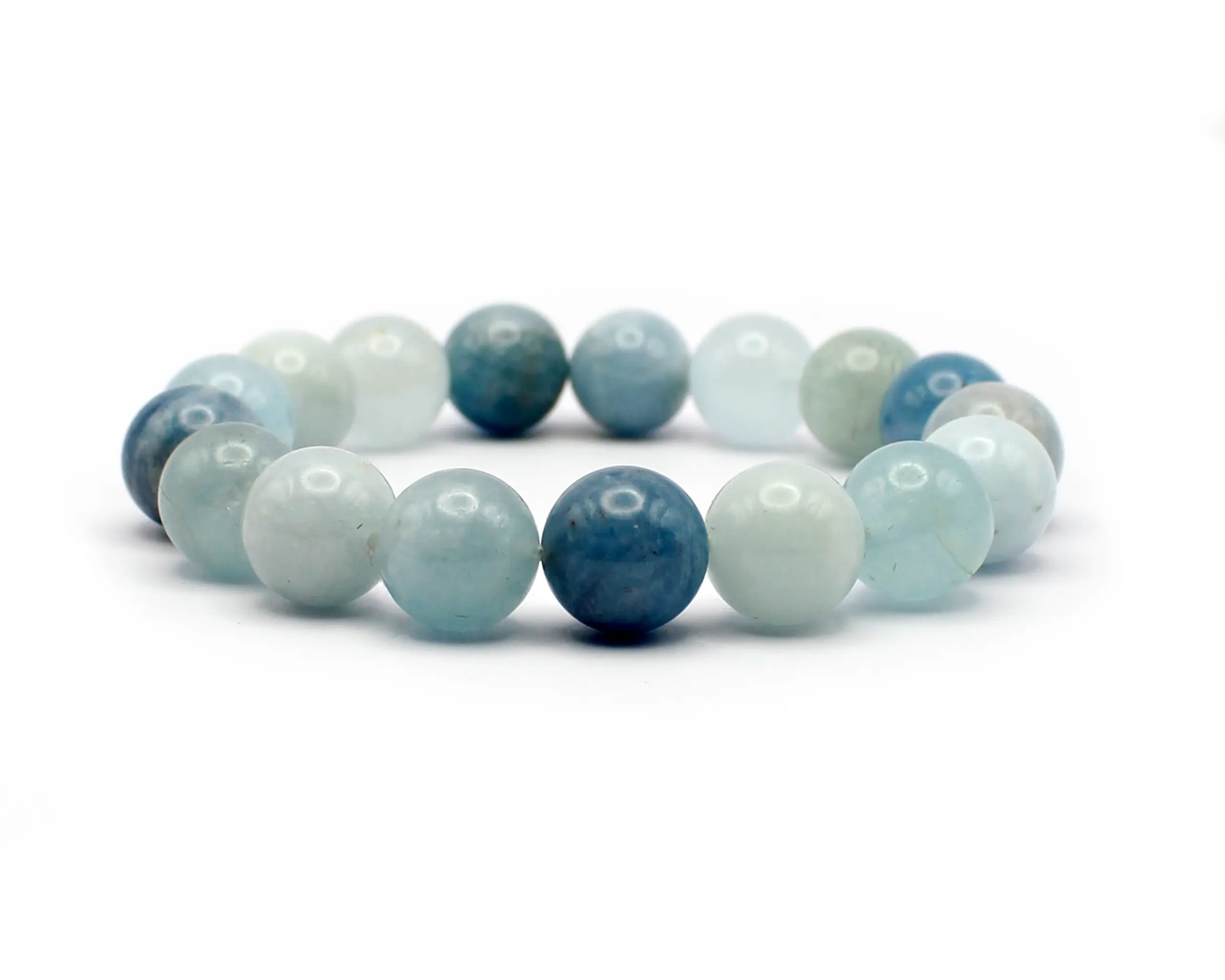 Armband aus Aquamarin 12mm