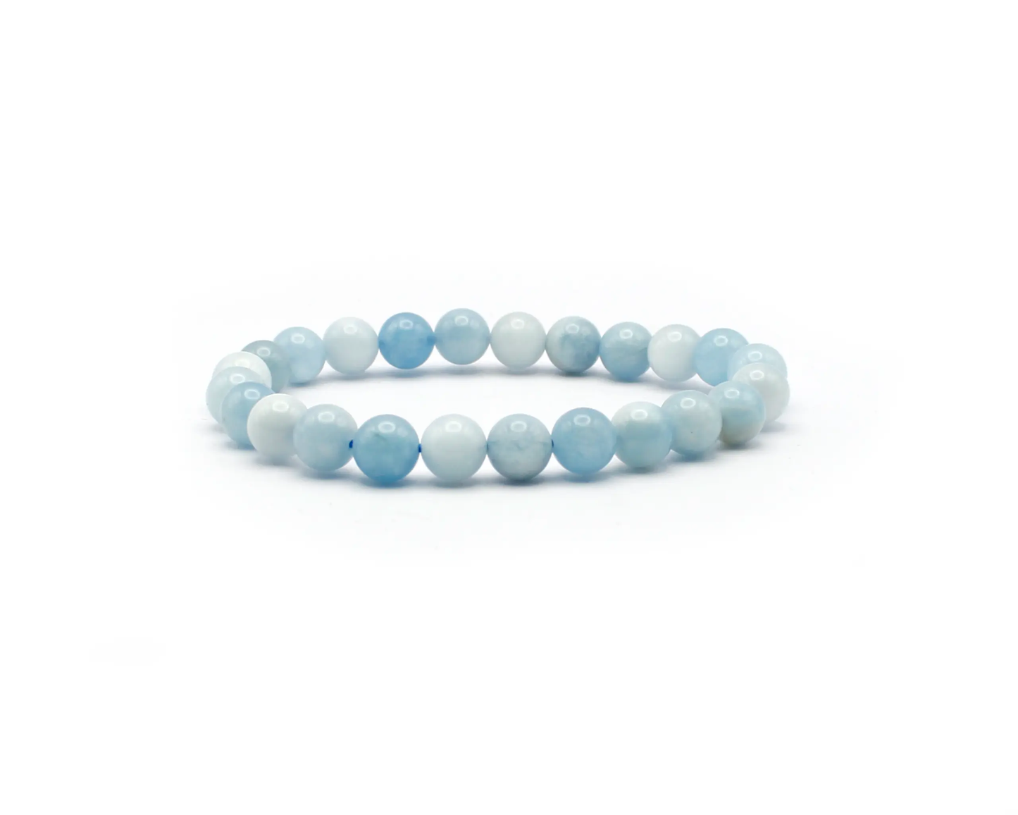 Armband aus Aquamarin Naturfarben 19 cm