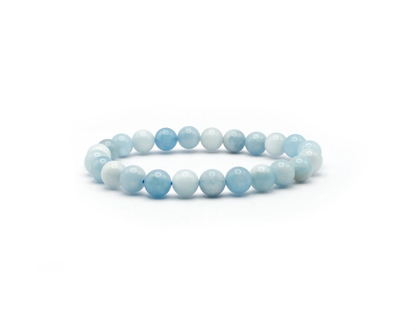 Armband aus Aquamarin Naturfarben 19 cm