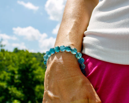Aquamarin Armband handgefertigt mit Edelsteinen aus Pakistan Schmuckstück für Harmonie und Eleganz Tiger Treasure- Qualität, inspiriert seit 1890