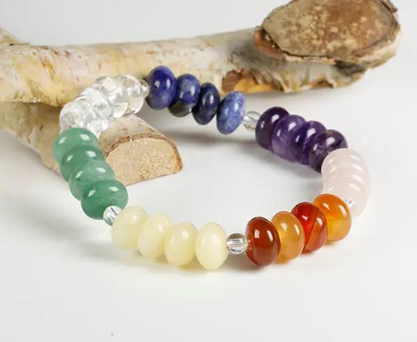 Armband aus natürlichen Edelsteinen mit Rondell-Schliff – Ein Kaleidoskop aus Farben