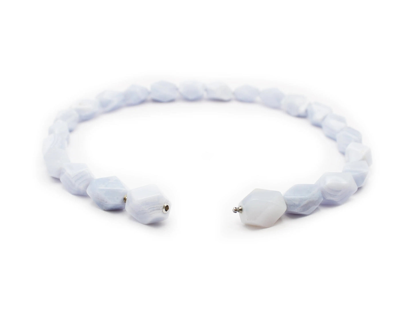 Chalcedon Kette mit Edelsteinen aus Namibia mit Wechselschließe aus Edelstahl handgefertigt Tiger Treasure - Qualität, inspiriert seit 1890