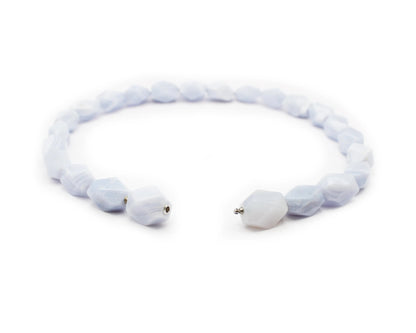 Chalcedon Kette mit Edelsteinen aus Namibia mit Wechselschließe aus Edelstahl handgefertigt Tiger Treasure - Qualität, inspiriert seit 1890