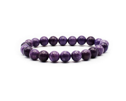 Charoit Armband 10 mm mit Edelsteinen aus Sibirien – Stein der Wandlung und inneren Ruhe handgefertigt Tiger Treasure - Qualität, inspiriert seit 1890