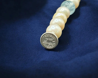 Luxuriöse Kette mit Süßwasser-Zuchtperlen und Beryll für elegante Anlässe