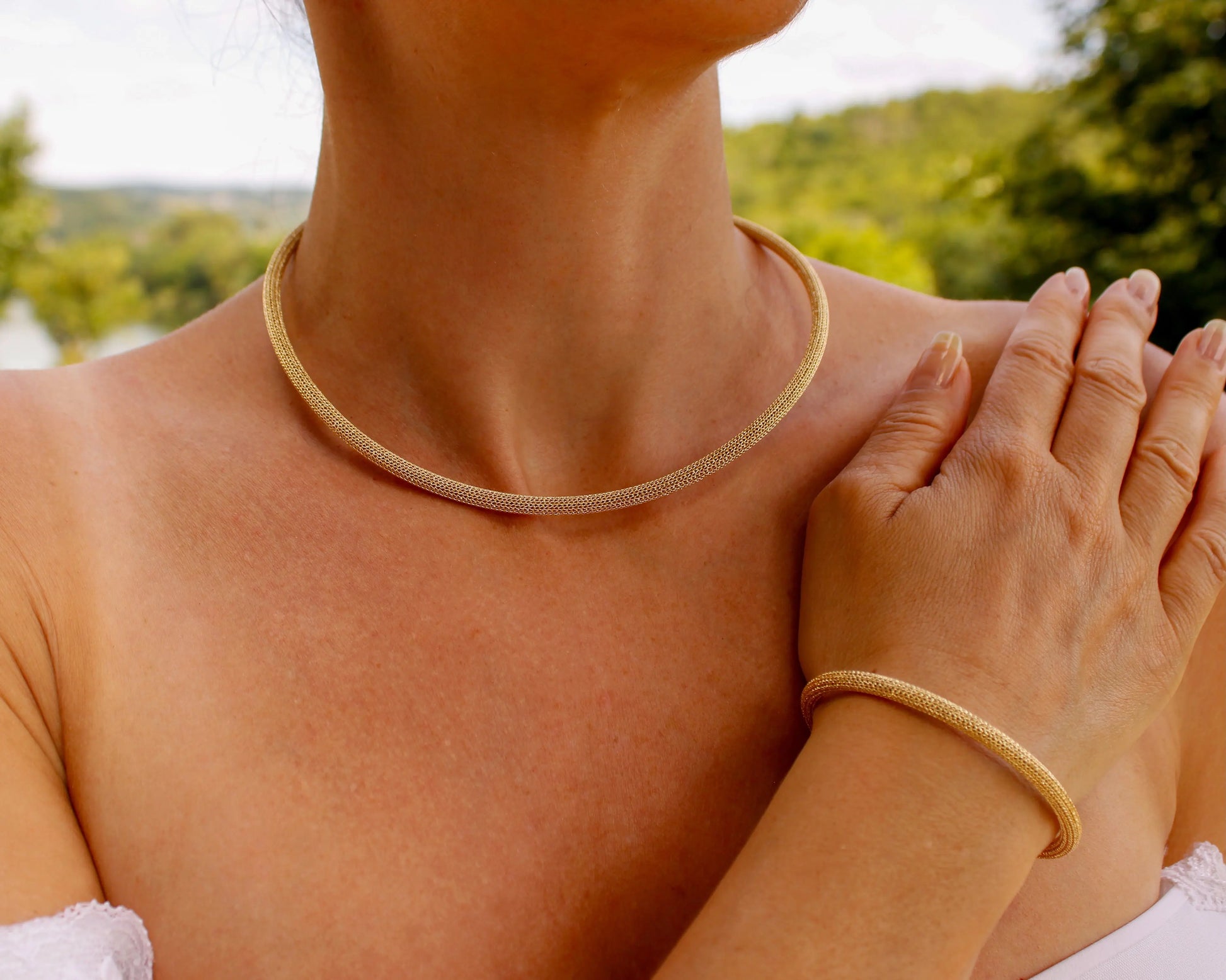 Stilvolles Collier aus Edelstahl und metallisiertem Polyester Tiger Treasure - Qualität, inspiriert seit 1890