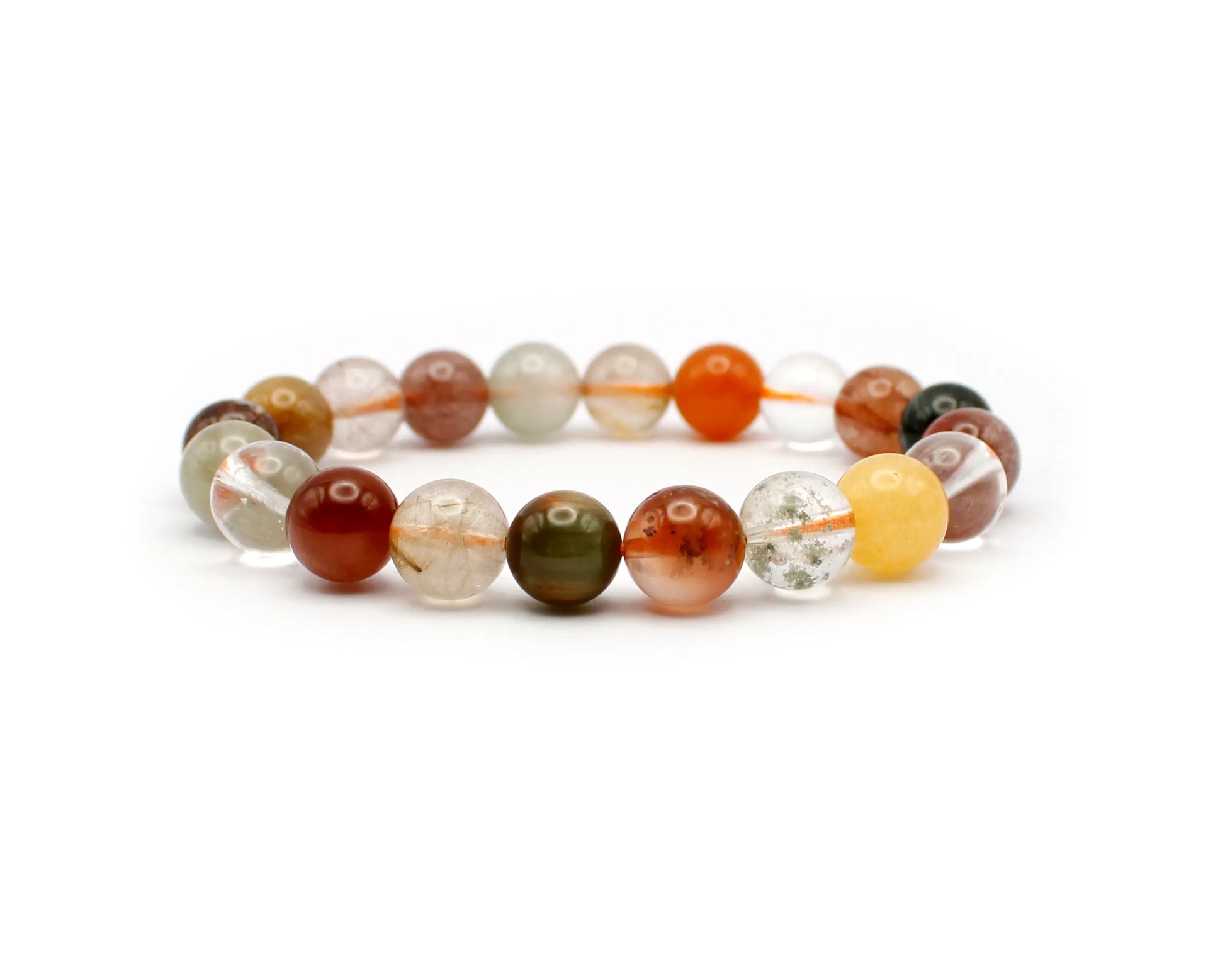 Multicolor-Armband aus Bergkristall und Rutil für Eleganz und Spiritualität