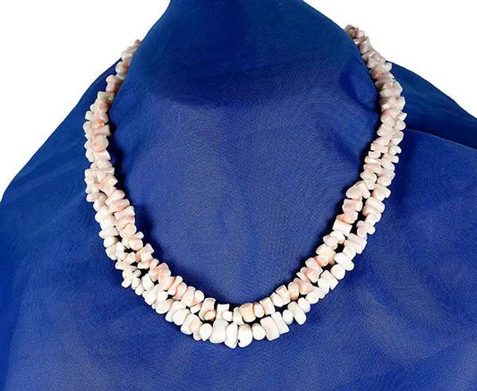 Exquisite Korallen-Kette aus Corallium secundum mit silber-vergoldetem Karabiner