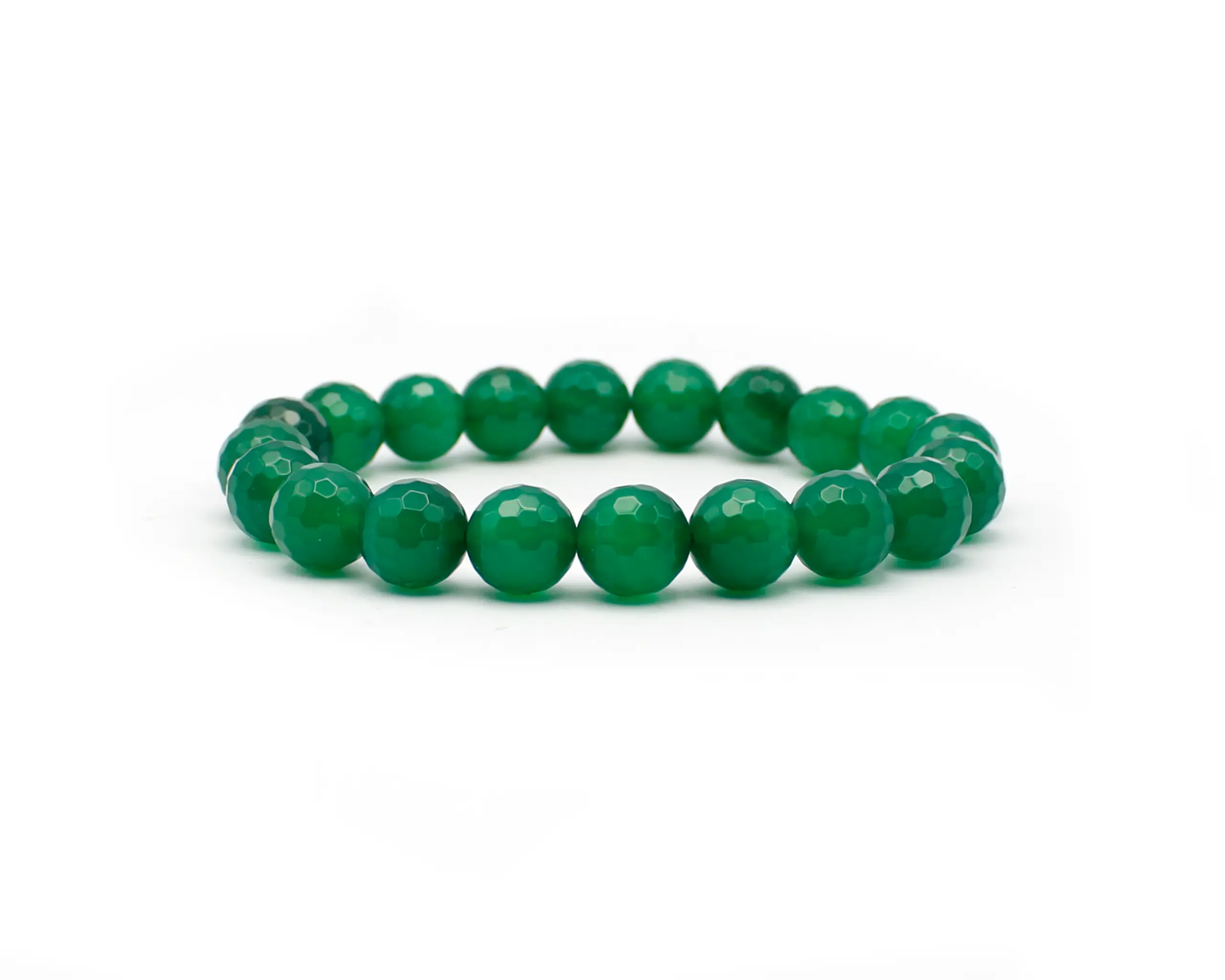 Grünachat Armband 19cm lang elastisch