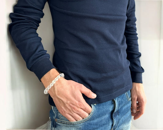 Facettiertes Bergkristall Armband für spirituelles Design
