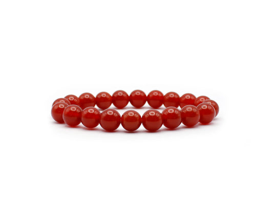 Karneol Armband 10mm handgefertigt mit Edelsteinen aus Brasilien Schmuckstück für kraftvolle Energie und Vitalität Tiger Treasure- Qualität, inspiriert seit 1890