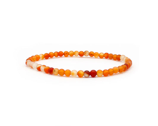Carneol Armband 4mm gleichlaufend matt
