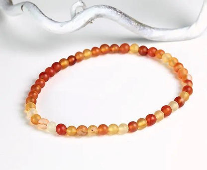 Carneol Armband 4mm gleichlaufend matt