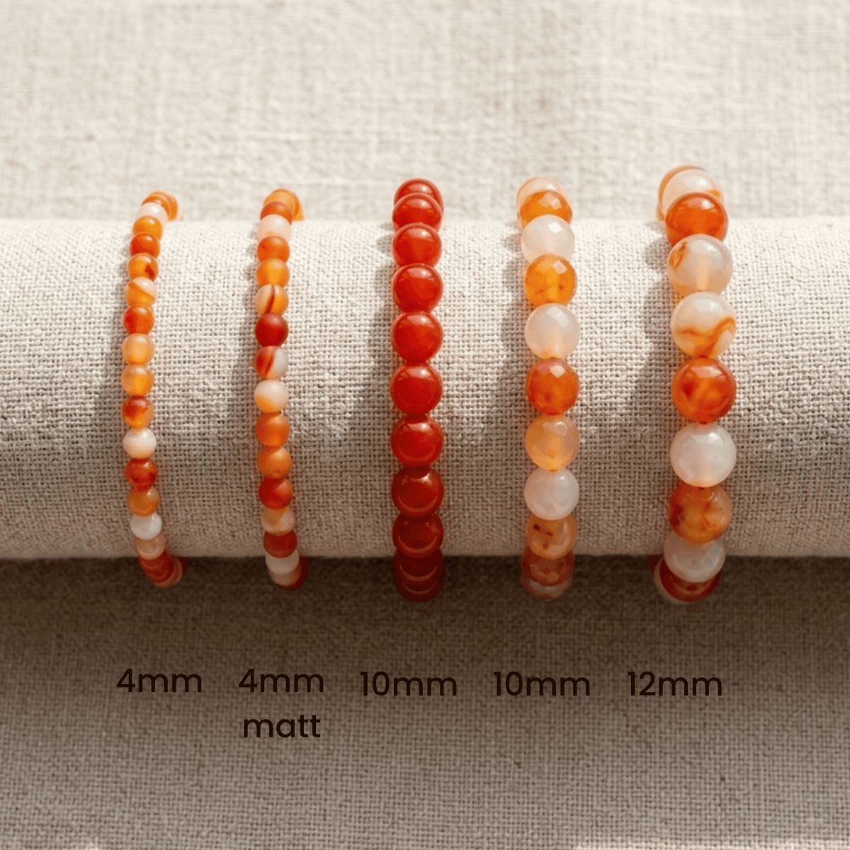 Karneol Armband Größenvergleich | Tiger Treasure